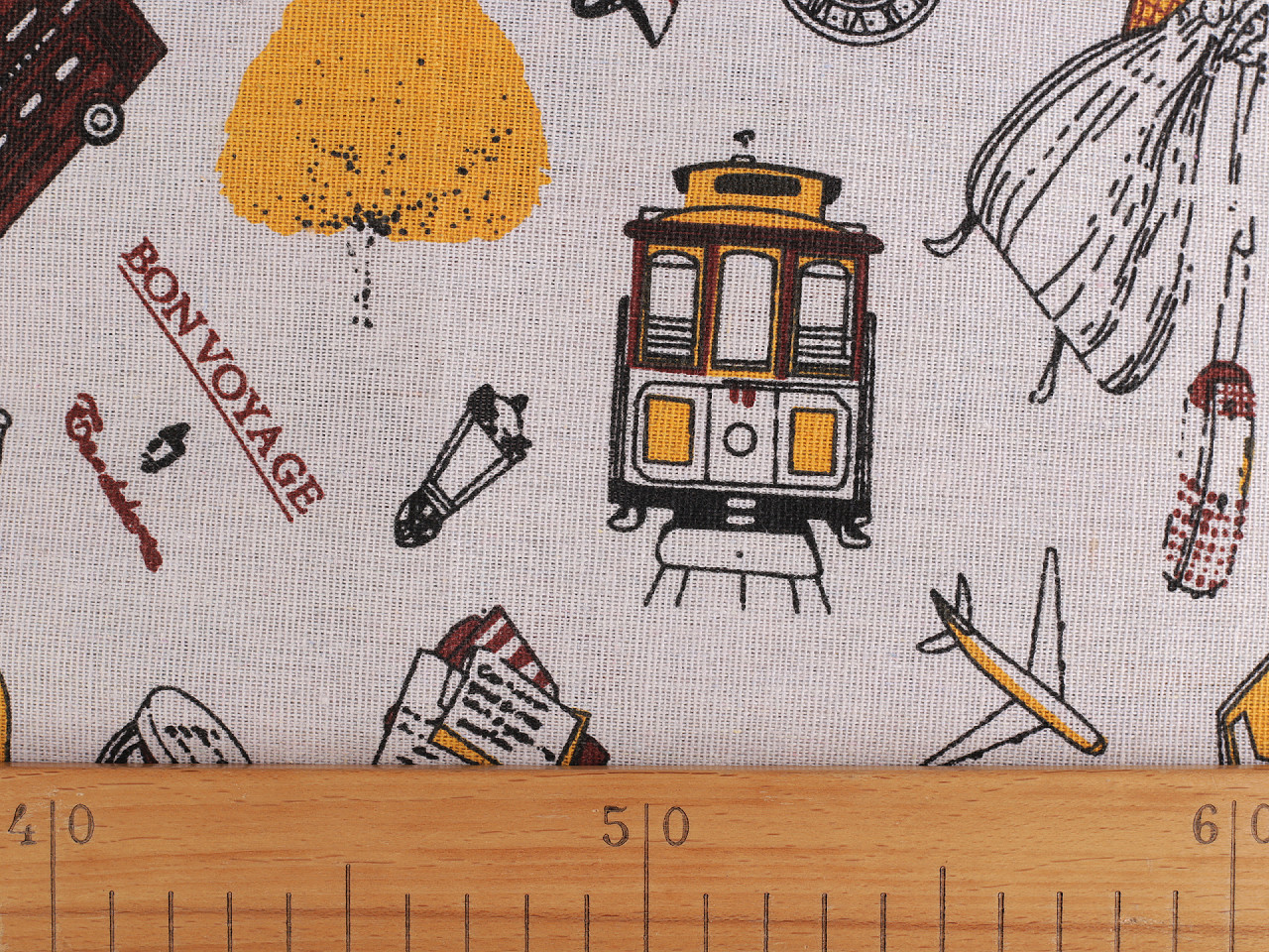 Bavlněná metráž / imitace lnu hrubší, puntík, střední, 1 režná