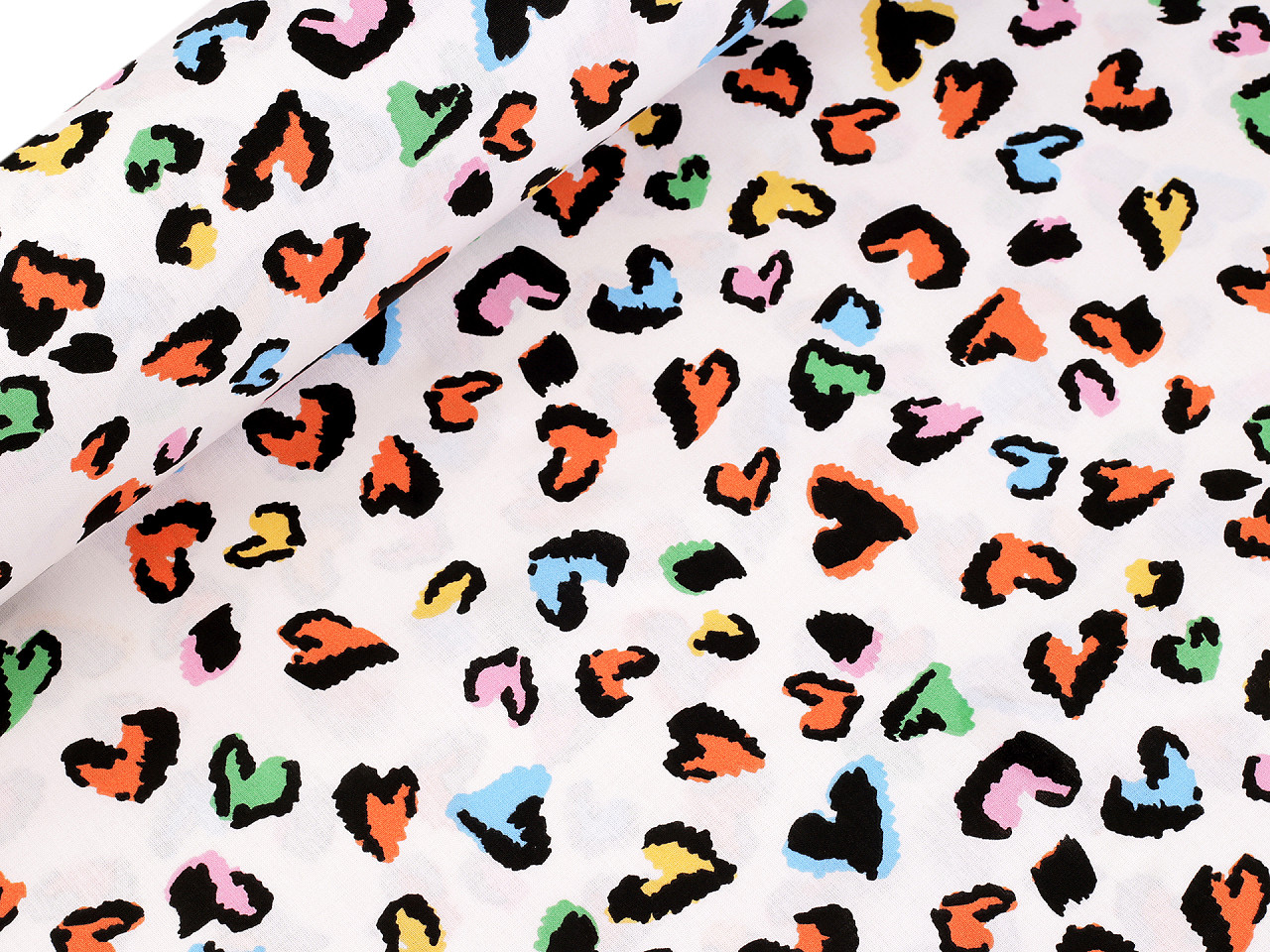 Bavlněná látka / plátno gepard, střední, 1 krémová nejsvět.