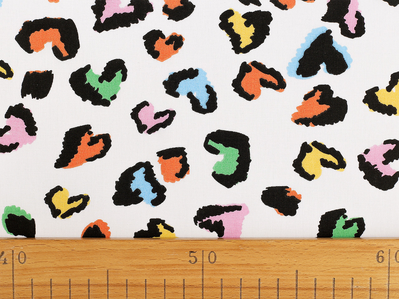 Bavlněná látka / plátno gepard, střední, 1 krémová nejsvět.