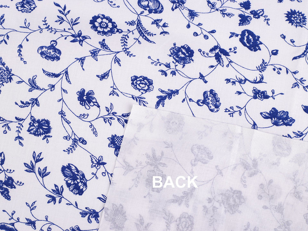 Bavlněná látka / plátno rostliny / květy, střední, 2 (28) šedá