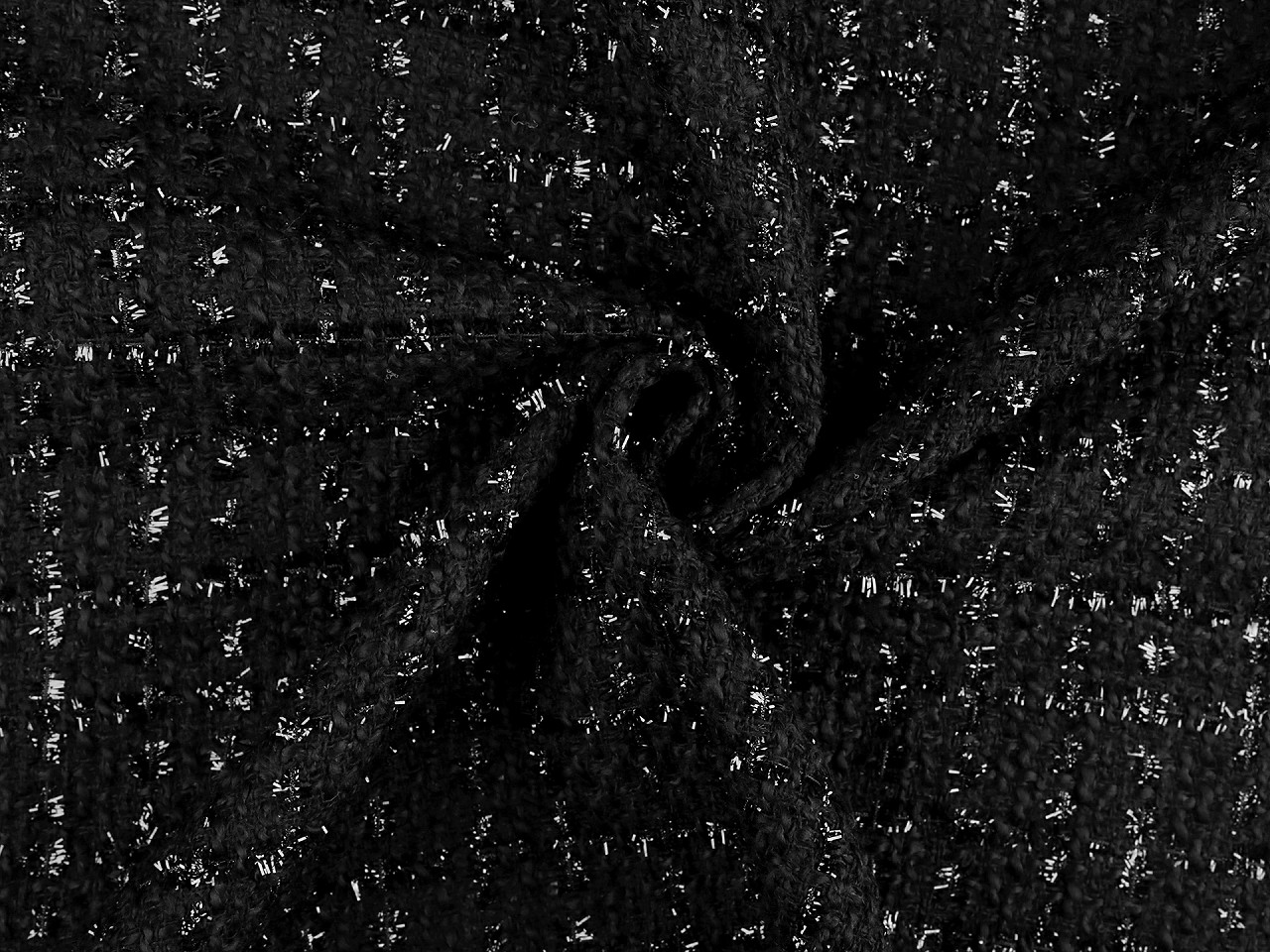 Kostýmovka tvíd, střední, 1 (400 g/m²) černá