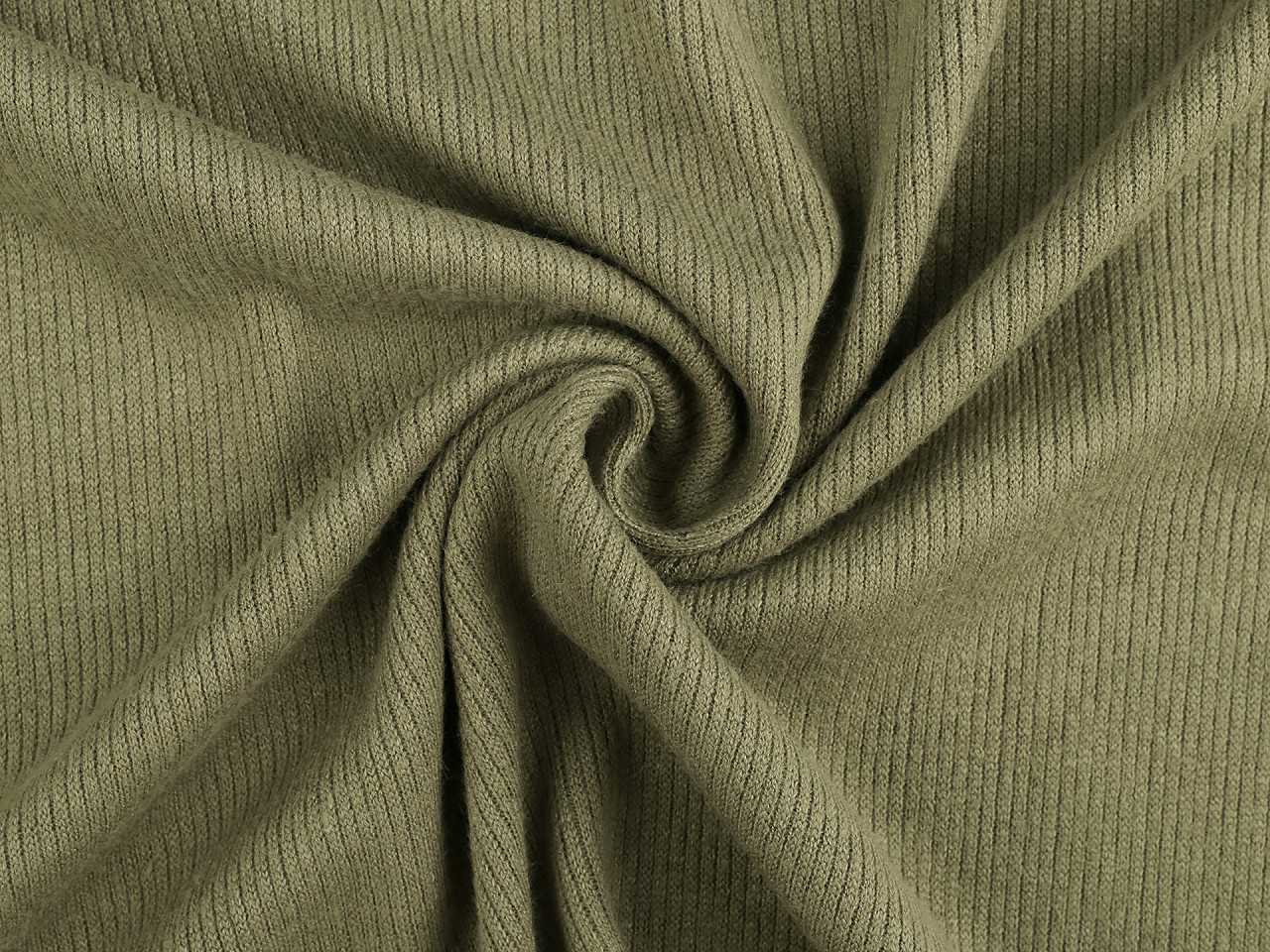 Úplet bavlněný žebrovaný / jemná svetrovina, střední, 3 pudrová