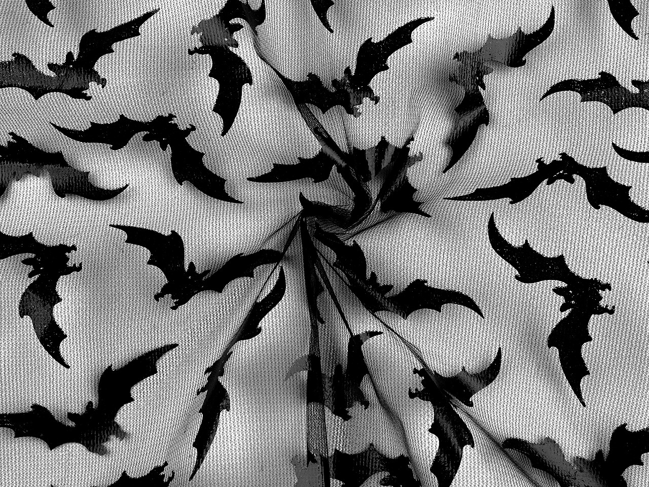 Úplet šifonový netopýr, střední, 1 oranžová