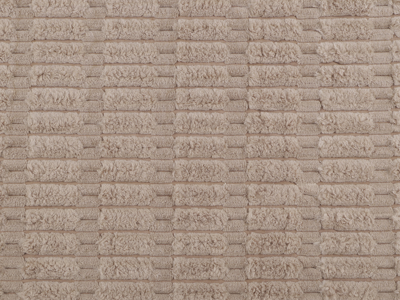 Dekorační látka s 3D plyšovou strukturou, střední, 1 2 (300 g/m²) krémová světlá