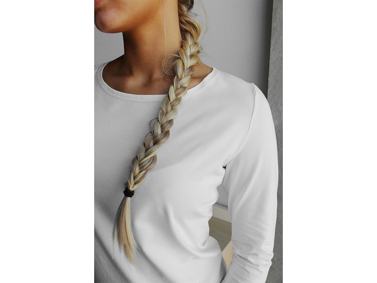 Úplet bavlněný hladký jednobarevný, střední, 1 (069) černá