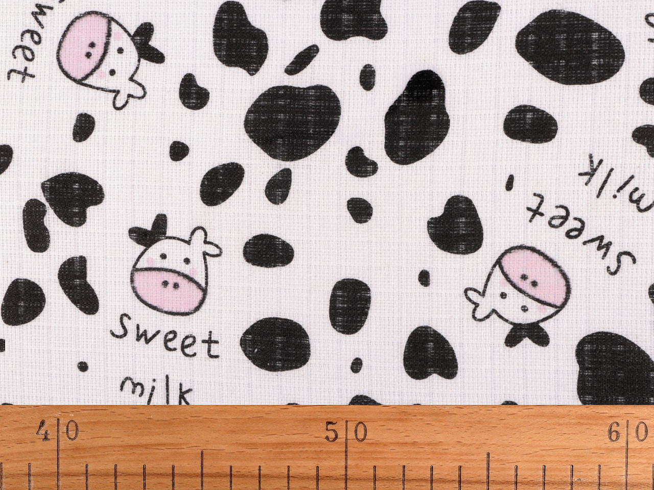 Bavlněná plenkovina / mušelín kravička, střední, (322T) bílá