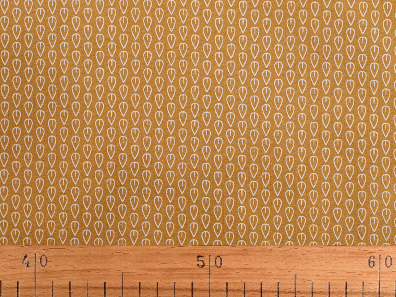 Bavlněná látka / plátno lístečky, střední, 2 zelená khaki