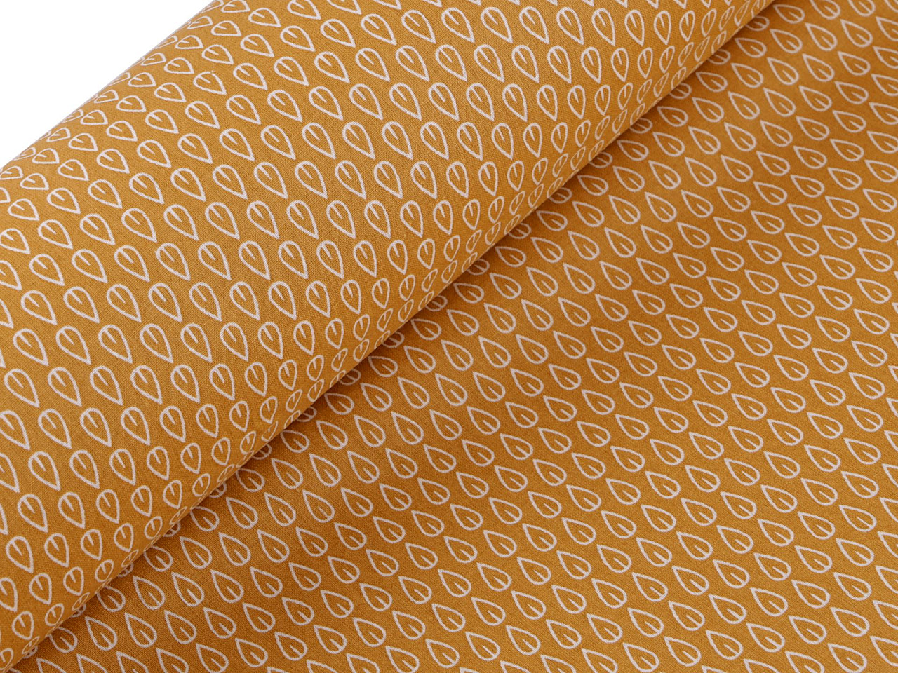 Bavlněná látka / plátno lístečky, střední, 2 zelená khaki