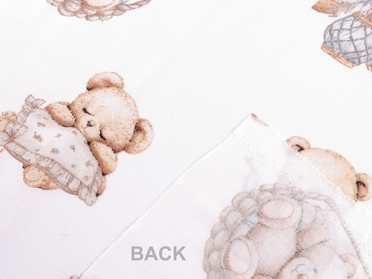 Bavlněná látka / plátno medvídek, střední, 3 (988) růžová nejsv.