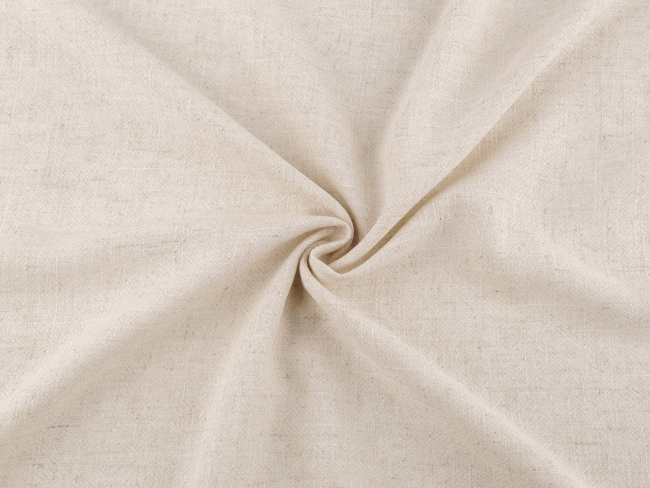 Lněná látka oděvní, střední, 3 (2) bílá přírodní