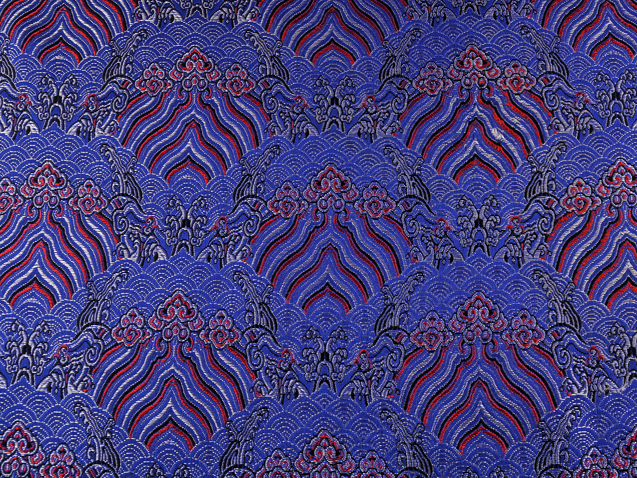 Žakárová látka pro oděvy i dekoraci, střední, 3 (175 g/m²) tyrkysová