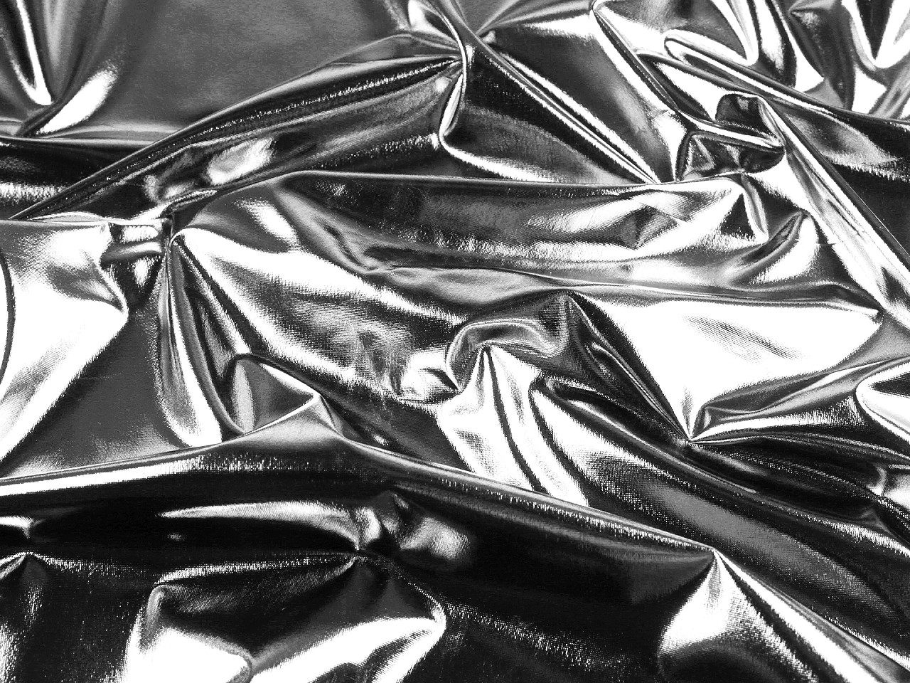 Lamé pletenina oděvní, střední, 5 stříbrná tmavá