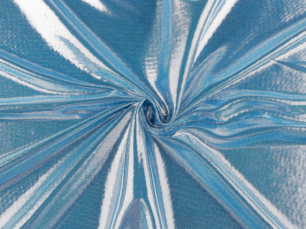 Úplet strečový s metalickým efektem, střední, 5 červená