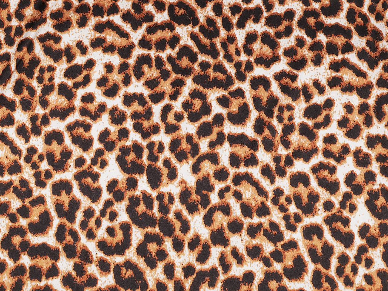 Satén elastický zvířecí vzor, střední, 1 hnědá nejsvětlejší