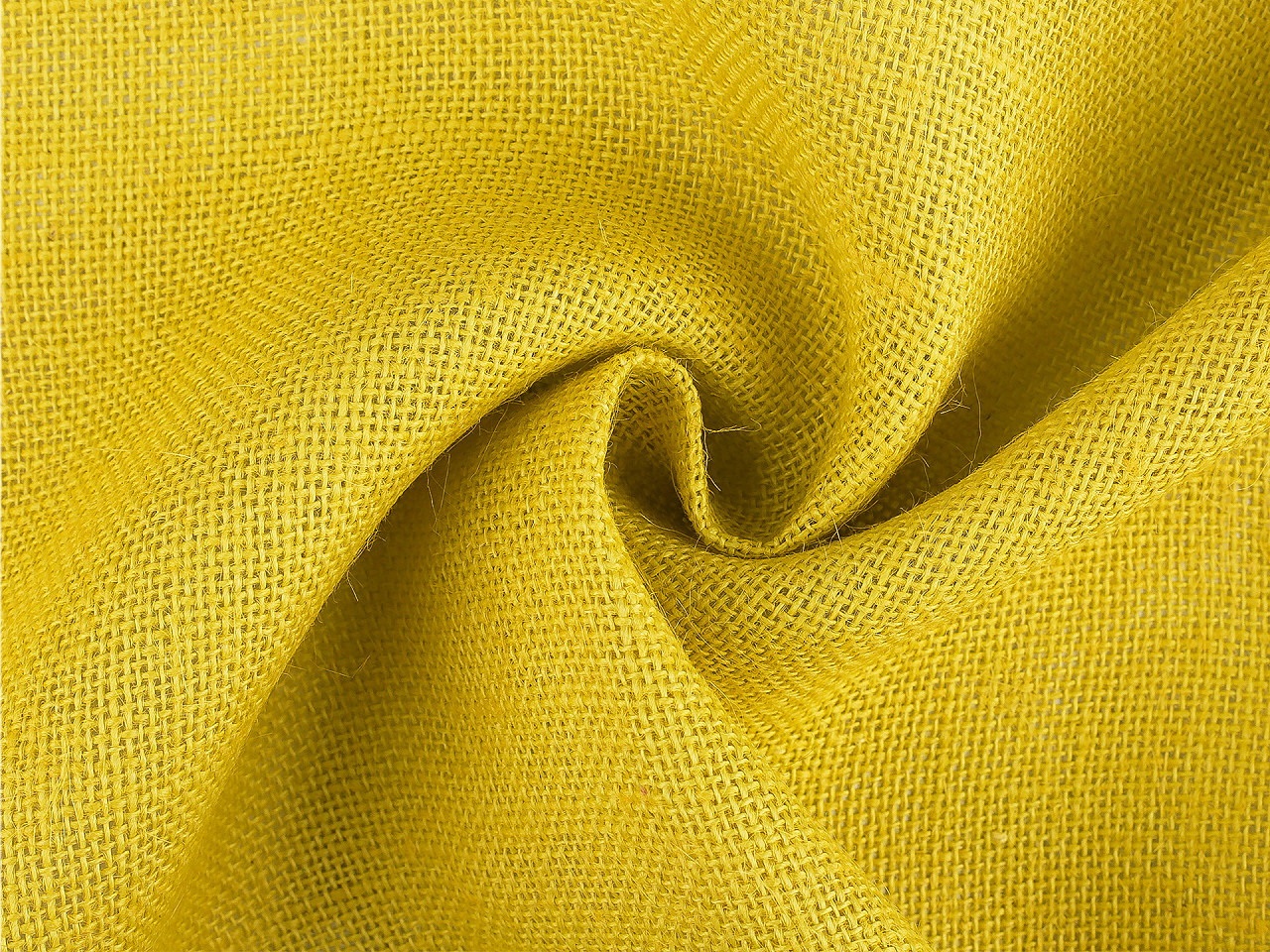 Přírodní lněná tkanina, střední, 3 oranžová