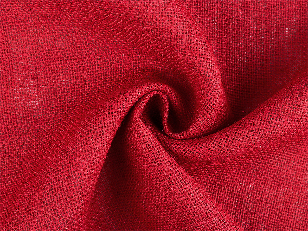 Přírodní lněná tkanina, střední, 3 oranžová