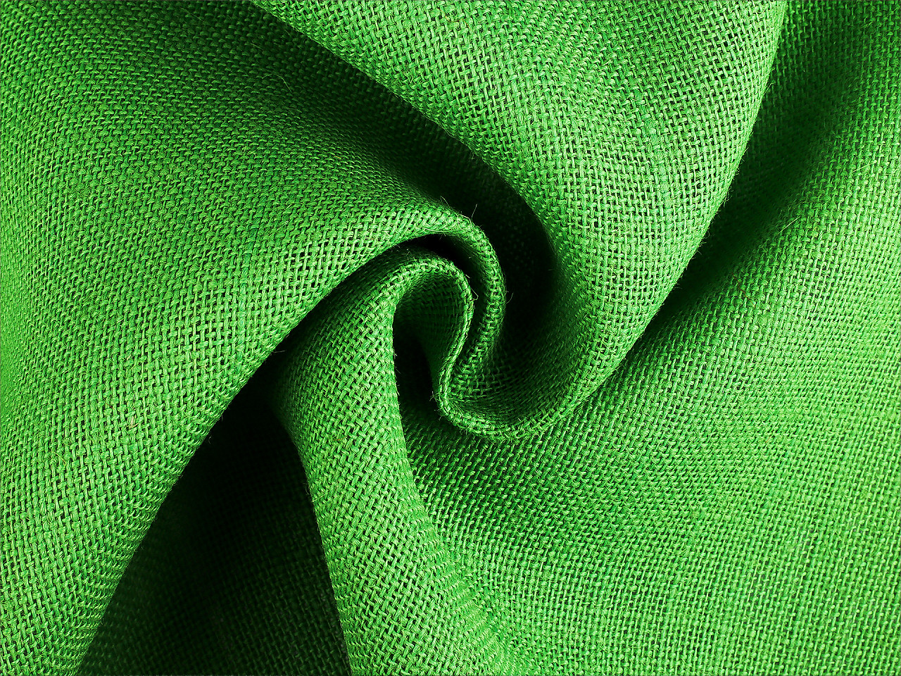 Přírodní lněná tkanina, střední, 3 oranžová