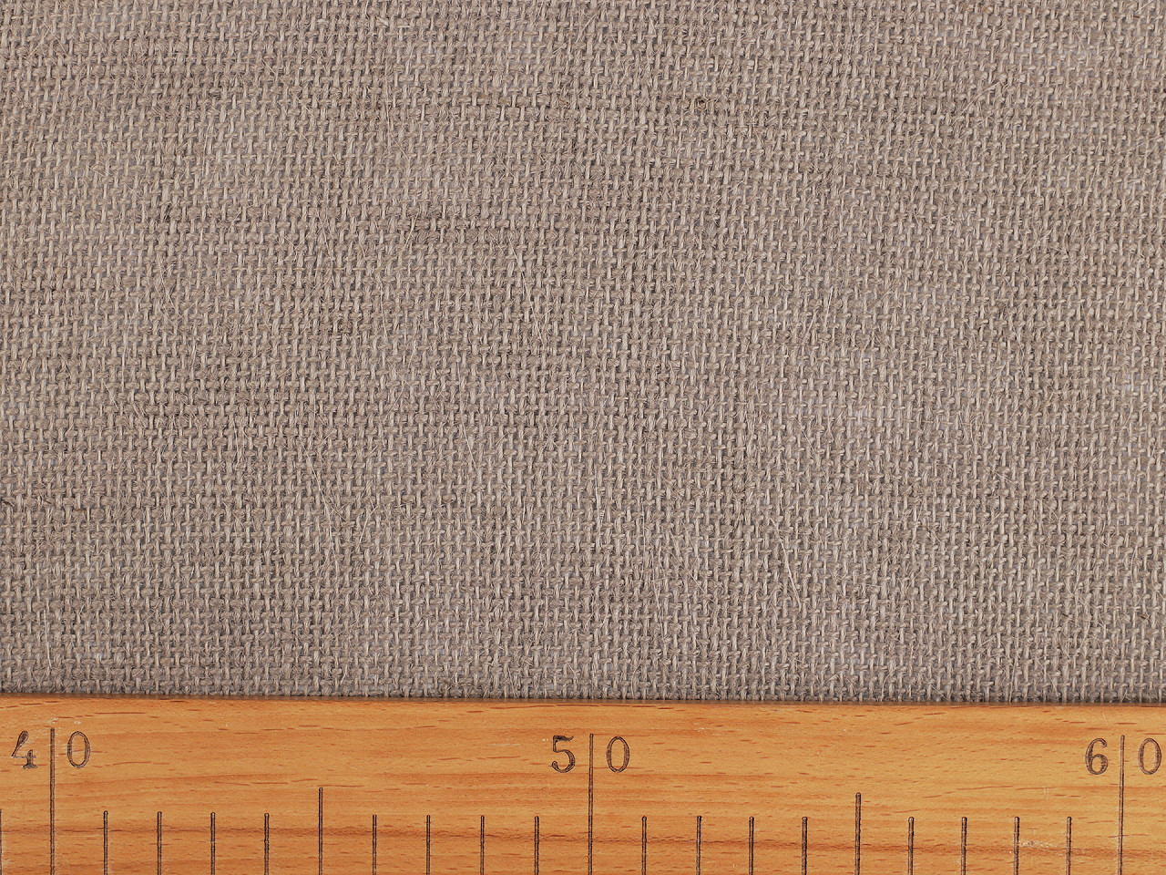 Přírodní lněná tkanina, střední, 3 oranžová