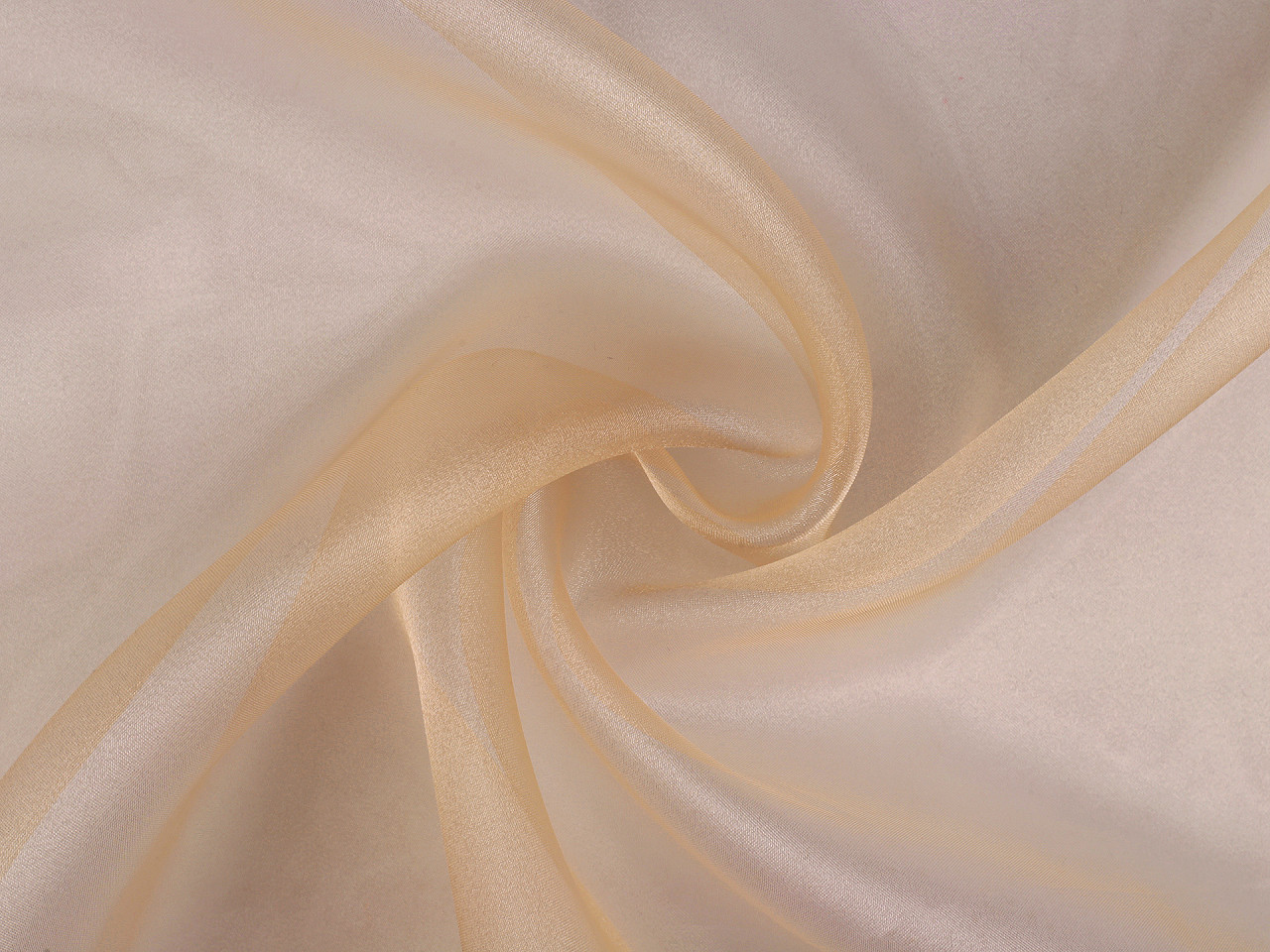 Organza s leskem, střední, 6 červená