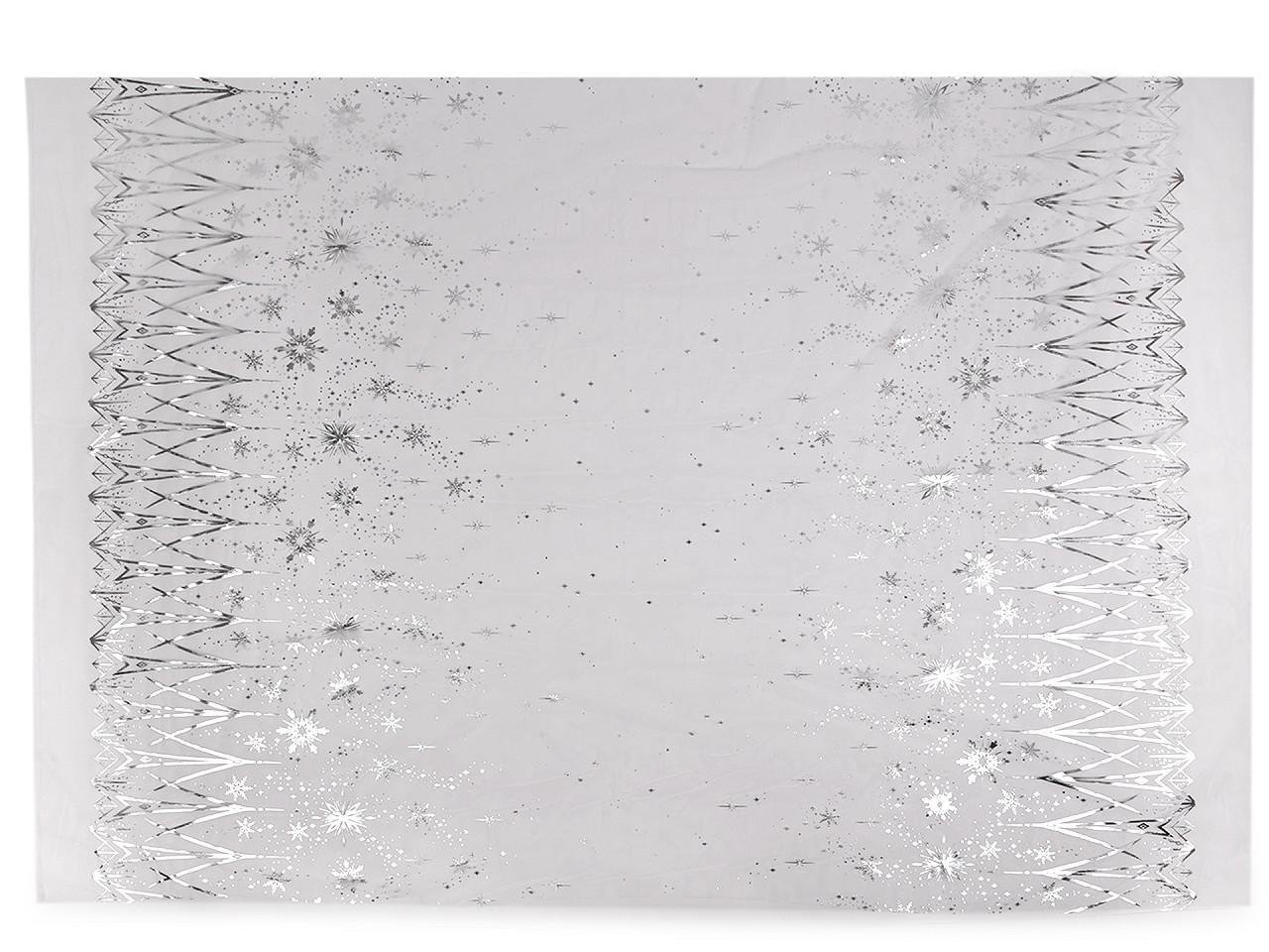 Tyl se vzorem po obou stranách, střední, 2 modrá ledová stříbrná