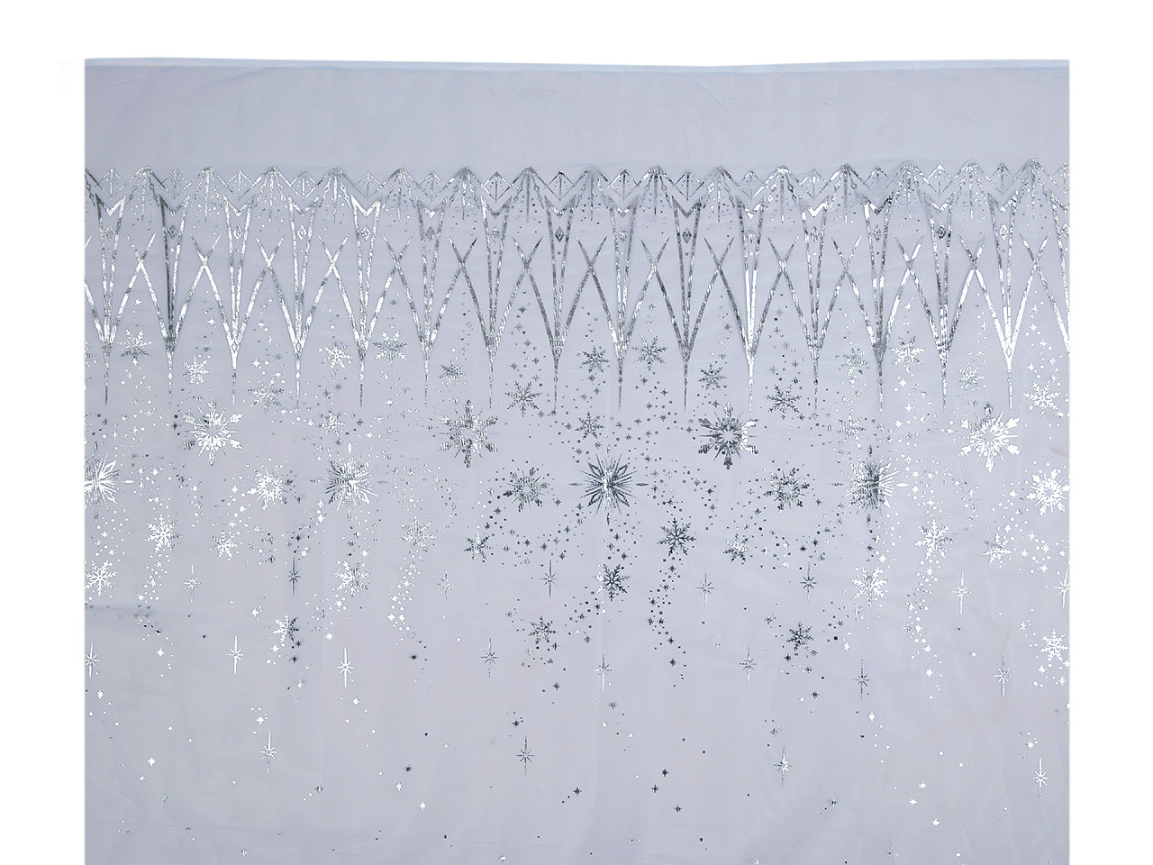 Tyl se vzorem po obou stranách, střední, 2 modrá ledová stříbrná