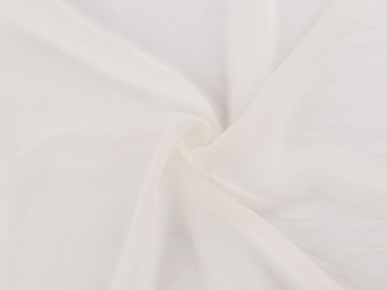 Organza dekorační / oděvní matná, krešovaná, střední, 7 černá