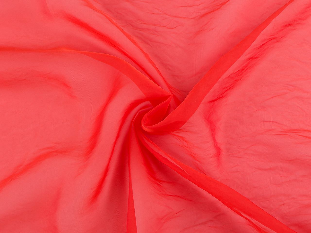 Organza dekorační / oděvní matná, krešovaná, střední, 7 černá