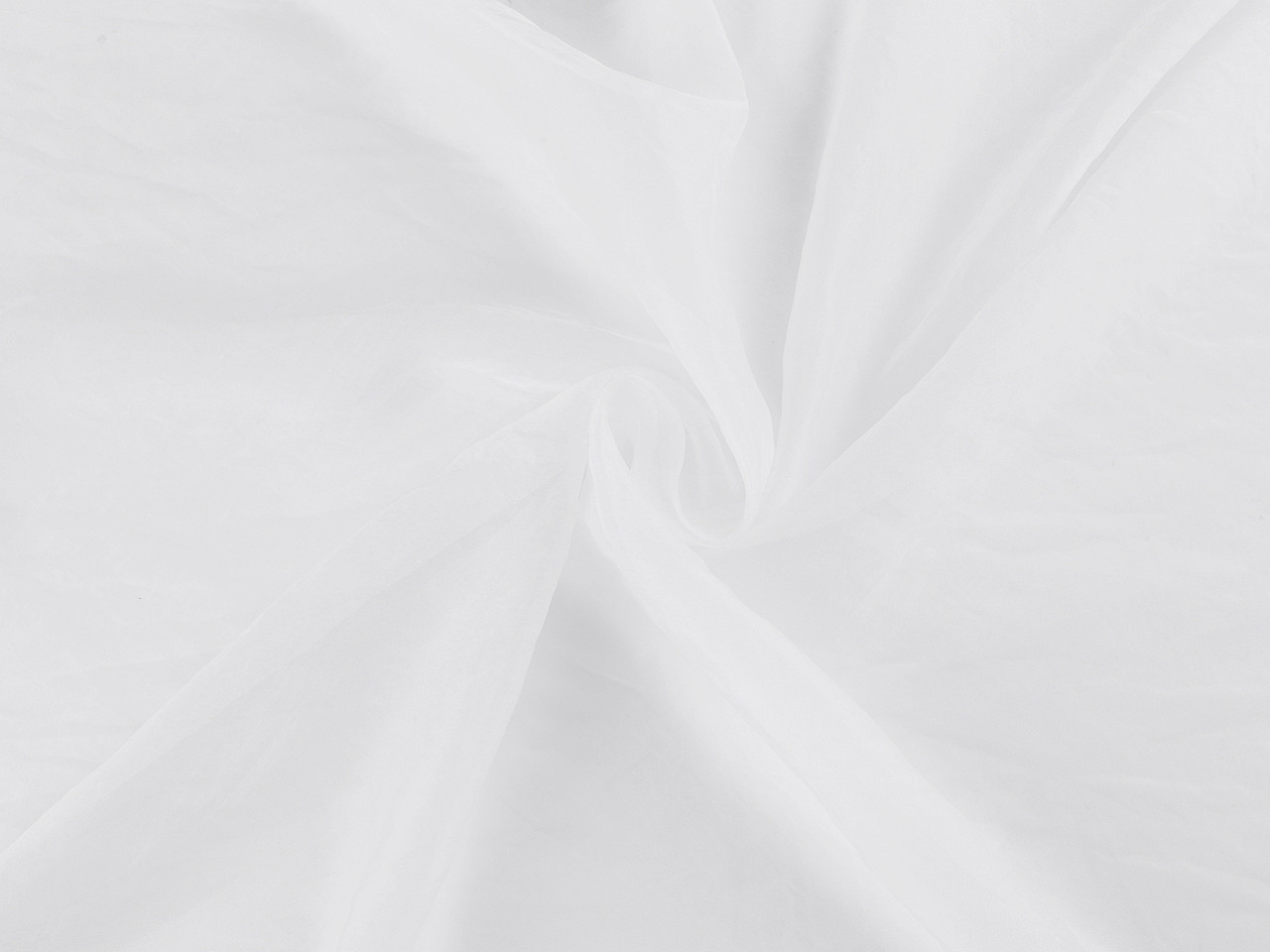 Organza dekorační / oděvní matná, krešovaná, střední, 7 černá