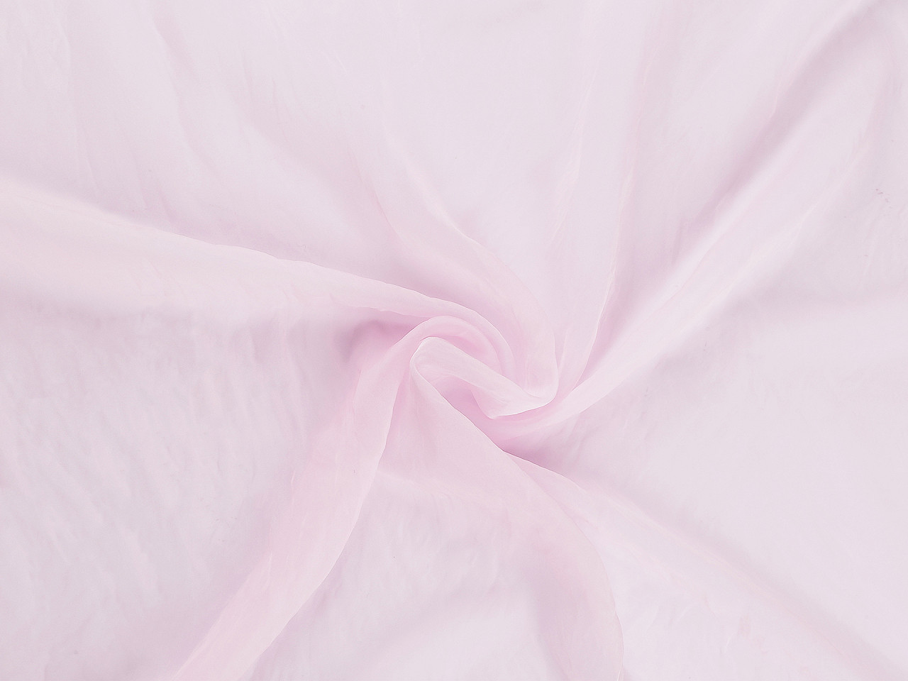 Organza dekorační / oděvní matná, krešovaná, střední, 7 černá