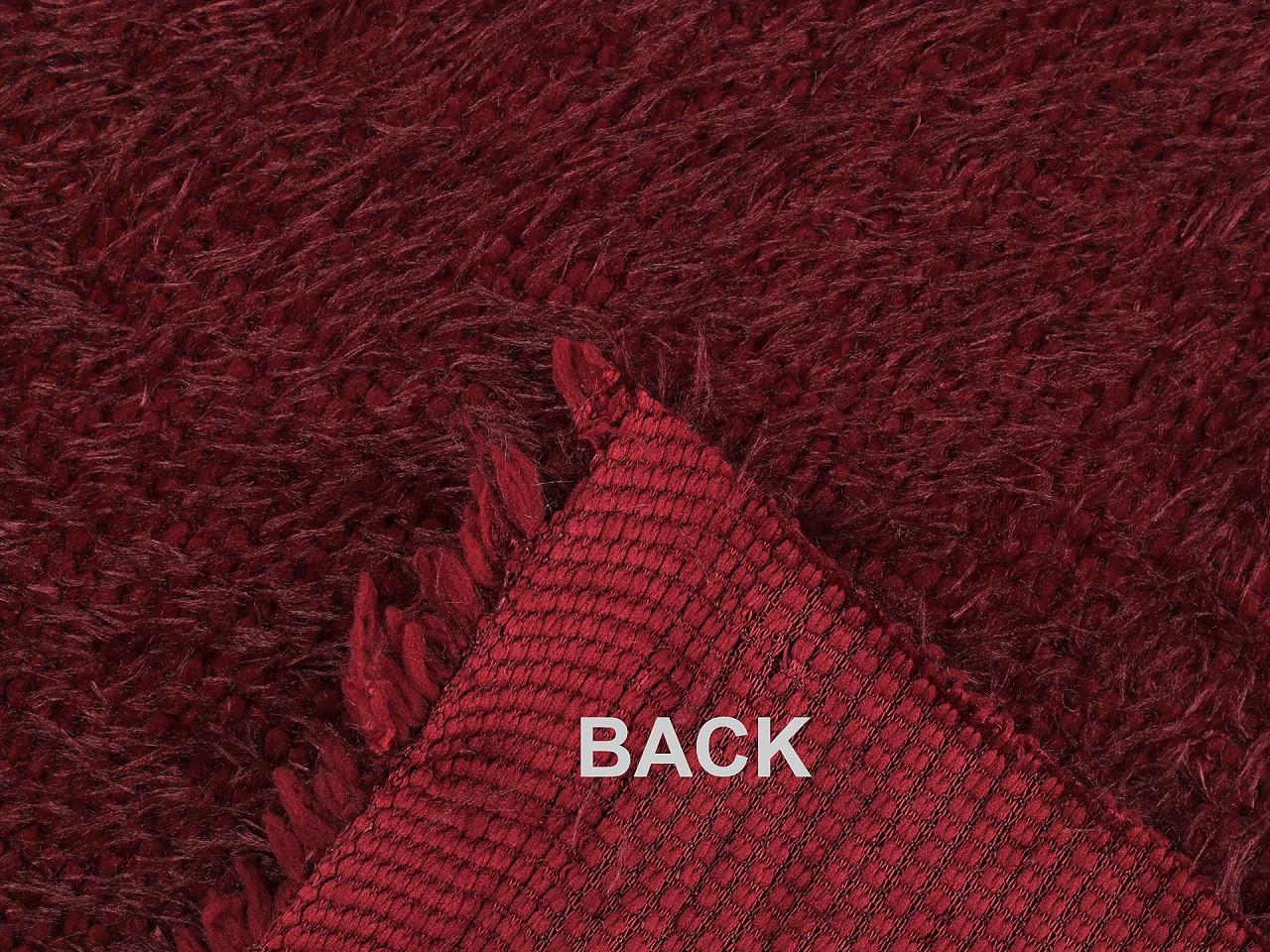 Pletenina s vlasem, střední, 2 vínová