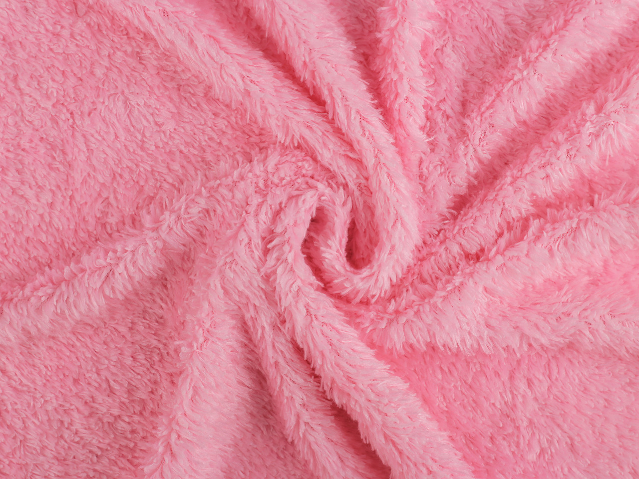 Mikroplyš beránek úplet, střední, 6 hnědá