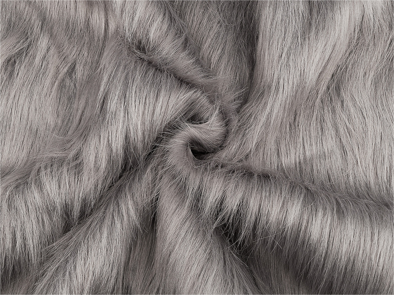 Kožešina s dlouhým chlupem, střední, 1 bílá