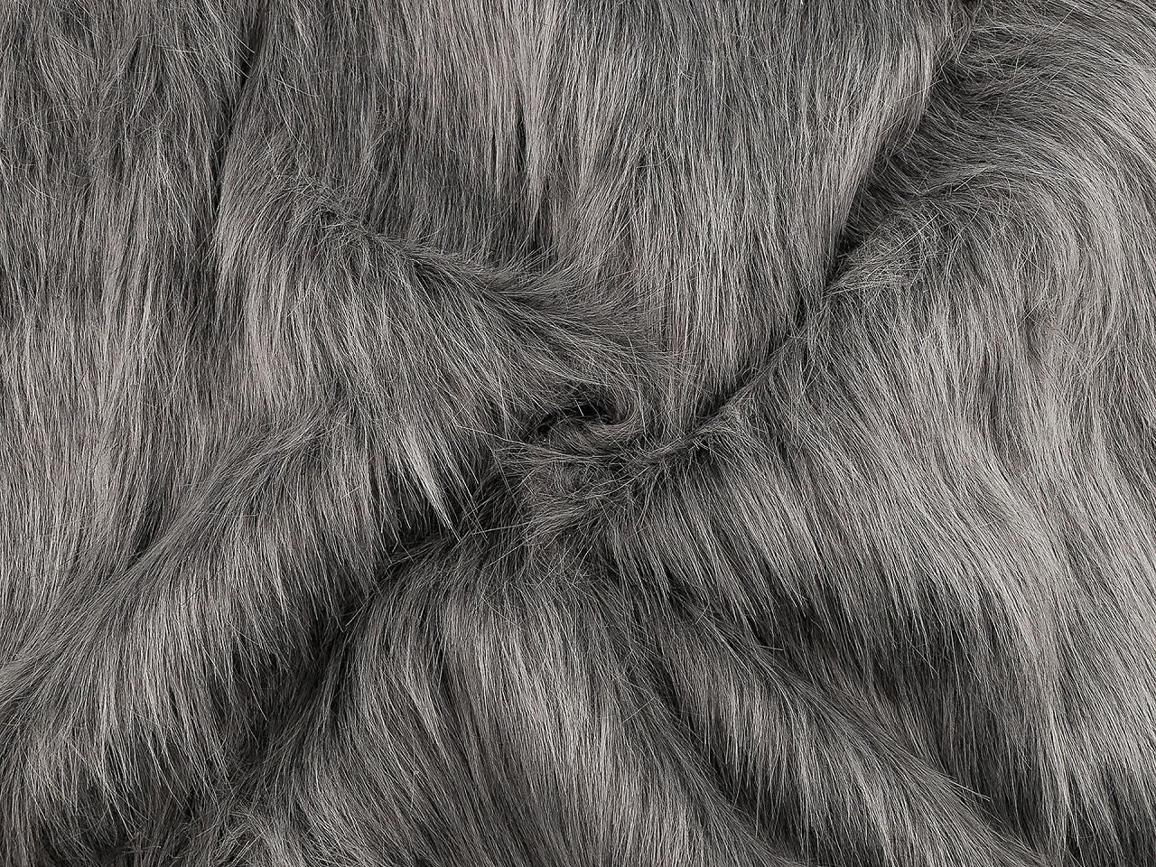 Kožešina s dlouhým chlupem, střední, 1 bílá