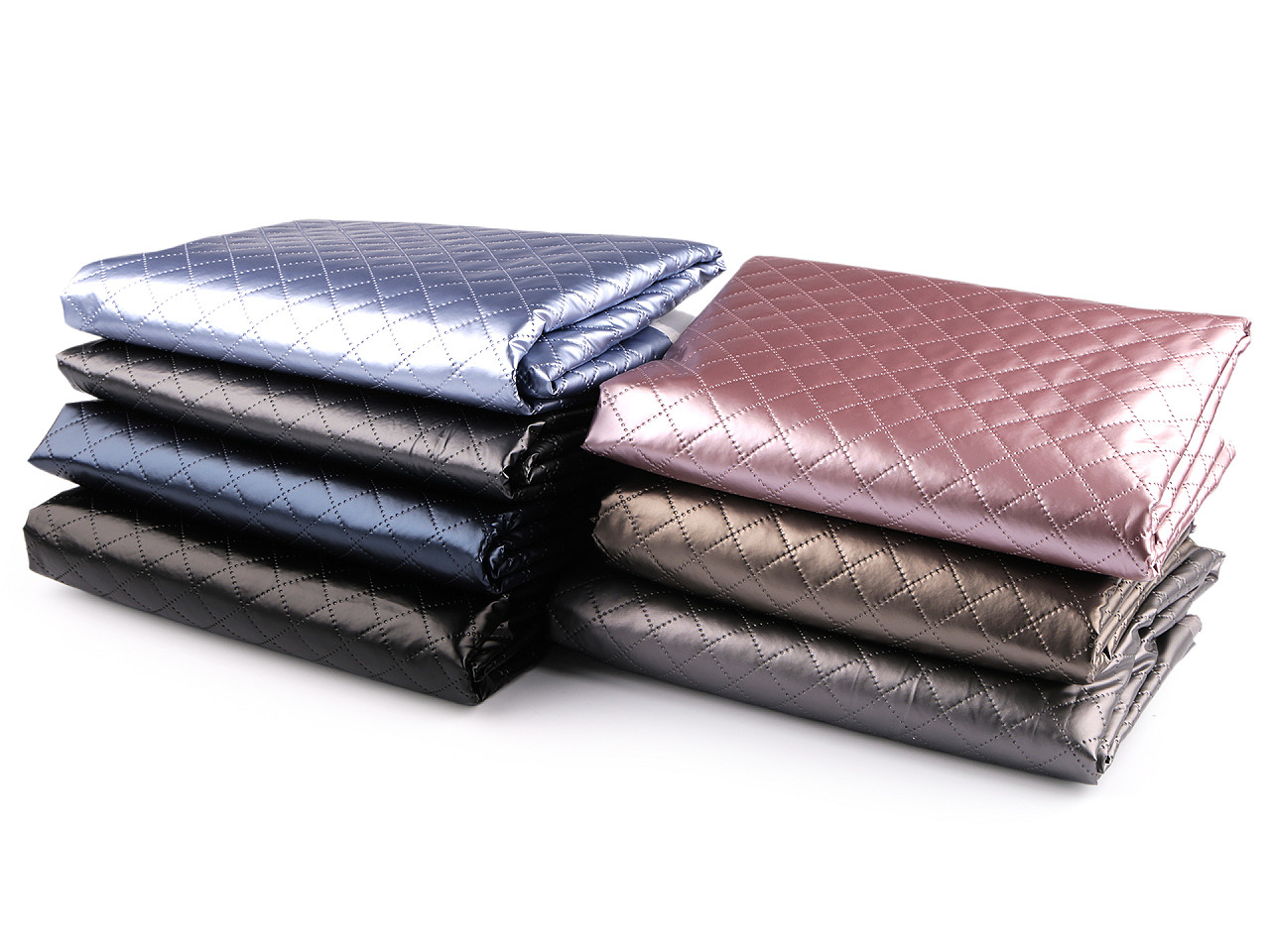 Metalický zateplený prošev na oděvy, tašky, doplňky, střední, 3 stříbrná tmavá