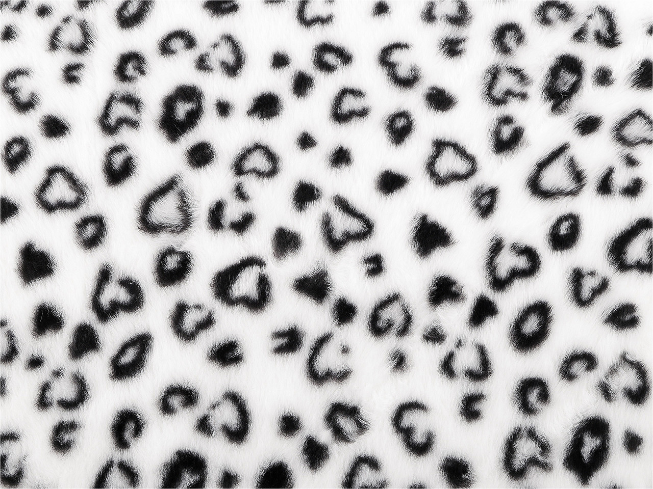 Kožešina zvířecí vzor, střední, 1 bílá