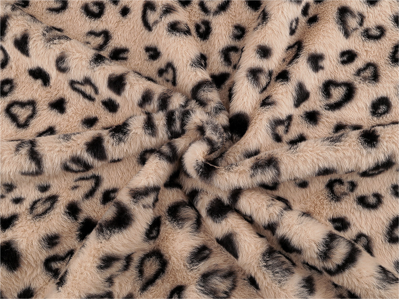 Kožešina zvířecí vzor, střední, 1 bílá