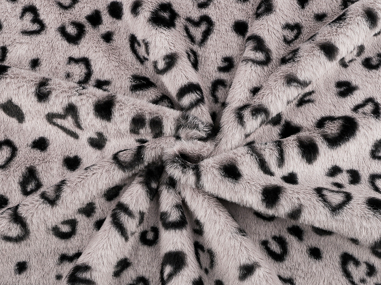 Kožešina zvířecí vzor, střední, 1 bílá