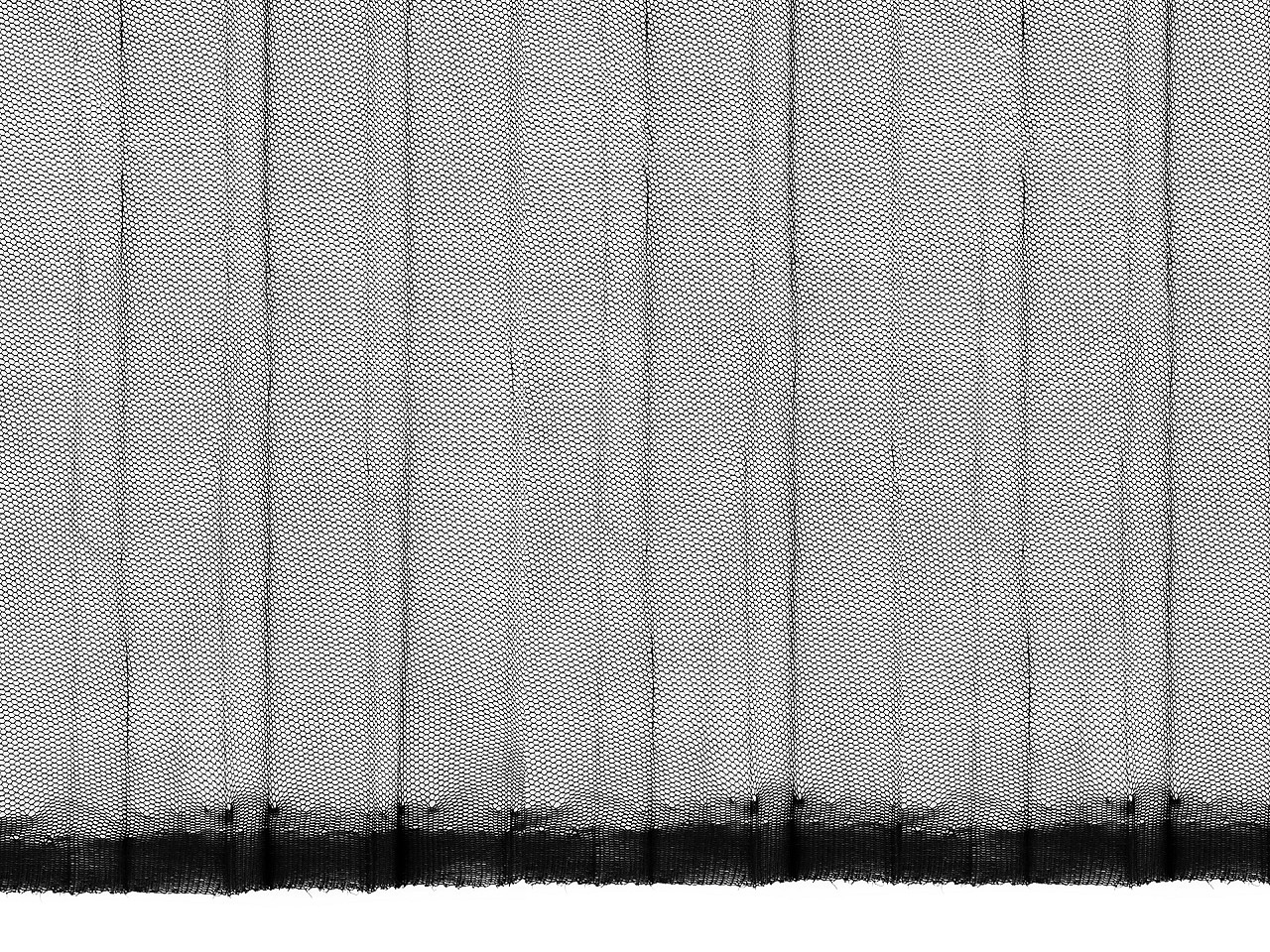 Tyl plisovaný, střední, černá