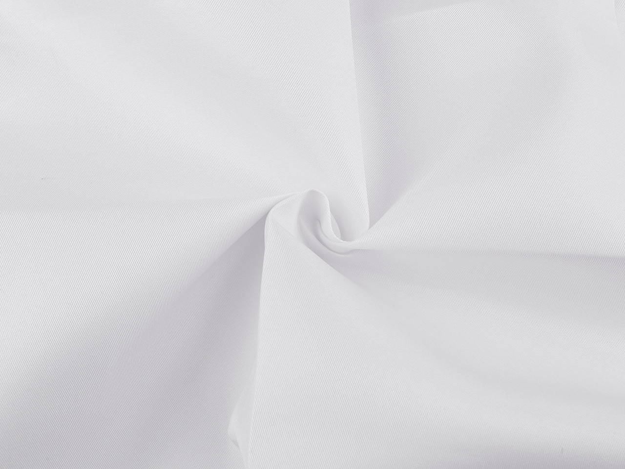 Tuhá PES látka na vyztužení oděvů, střední, bílá