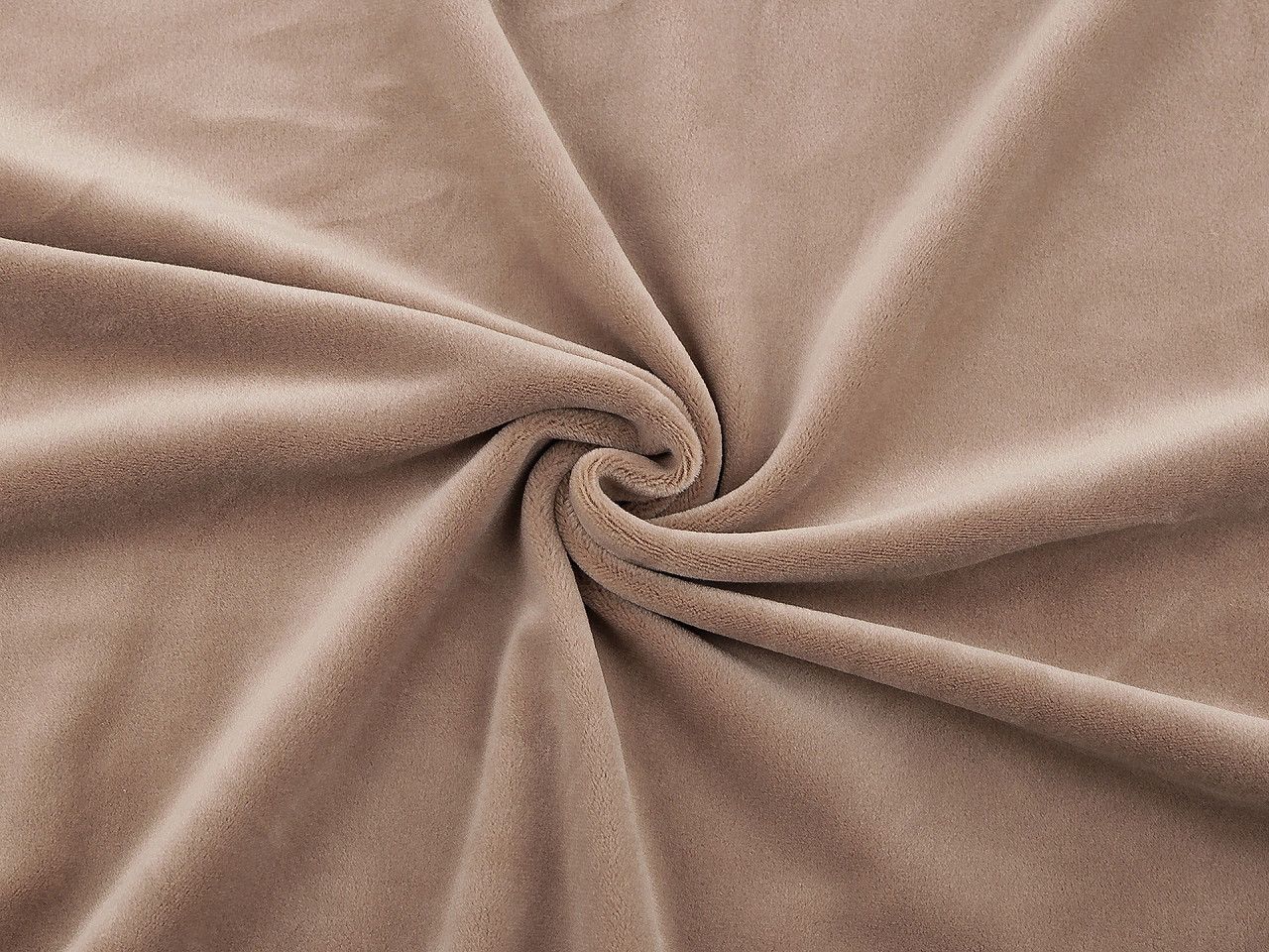 Minky hladké / plyš baby elastický, střední, 4 béžová sytá