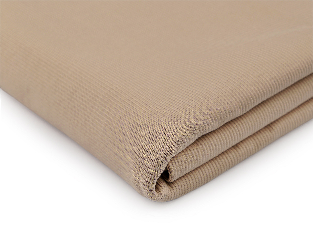 Úplet bavlněný elastický žebrovaný - tunel, střední, 4 zelenkavá