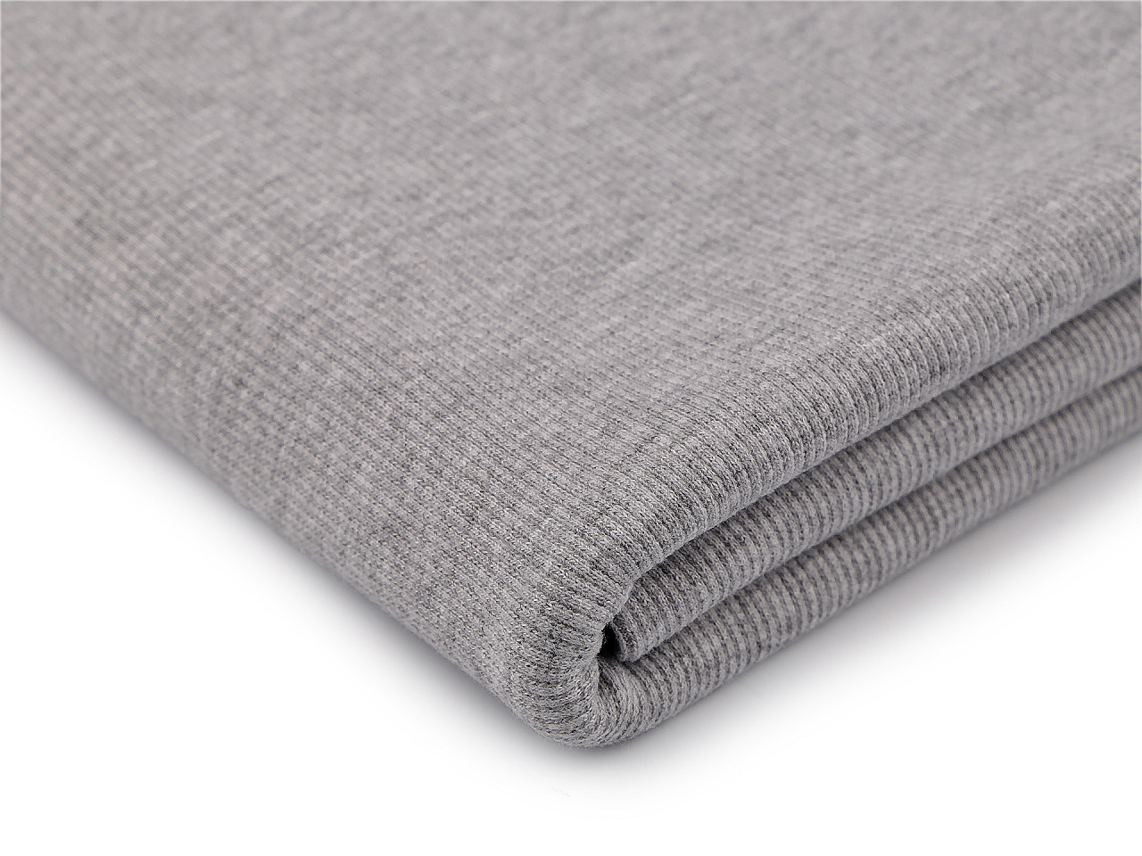 Úplet bavlněný elastický žebrovaný - tunel, střední, 4 zelenkavá