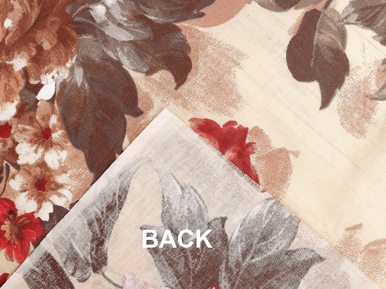 Bavlněná látka / plátno květy / růže šíře 220 cm, střední, (1575N) béžová světlá