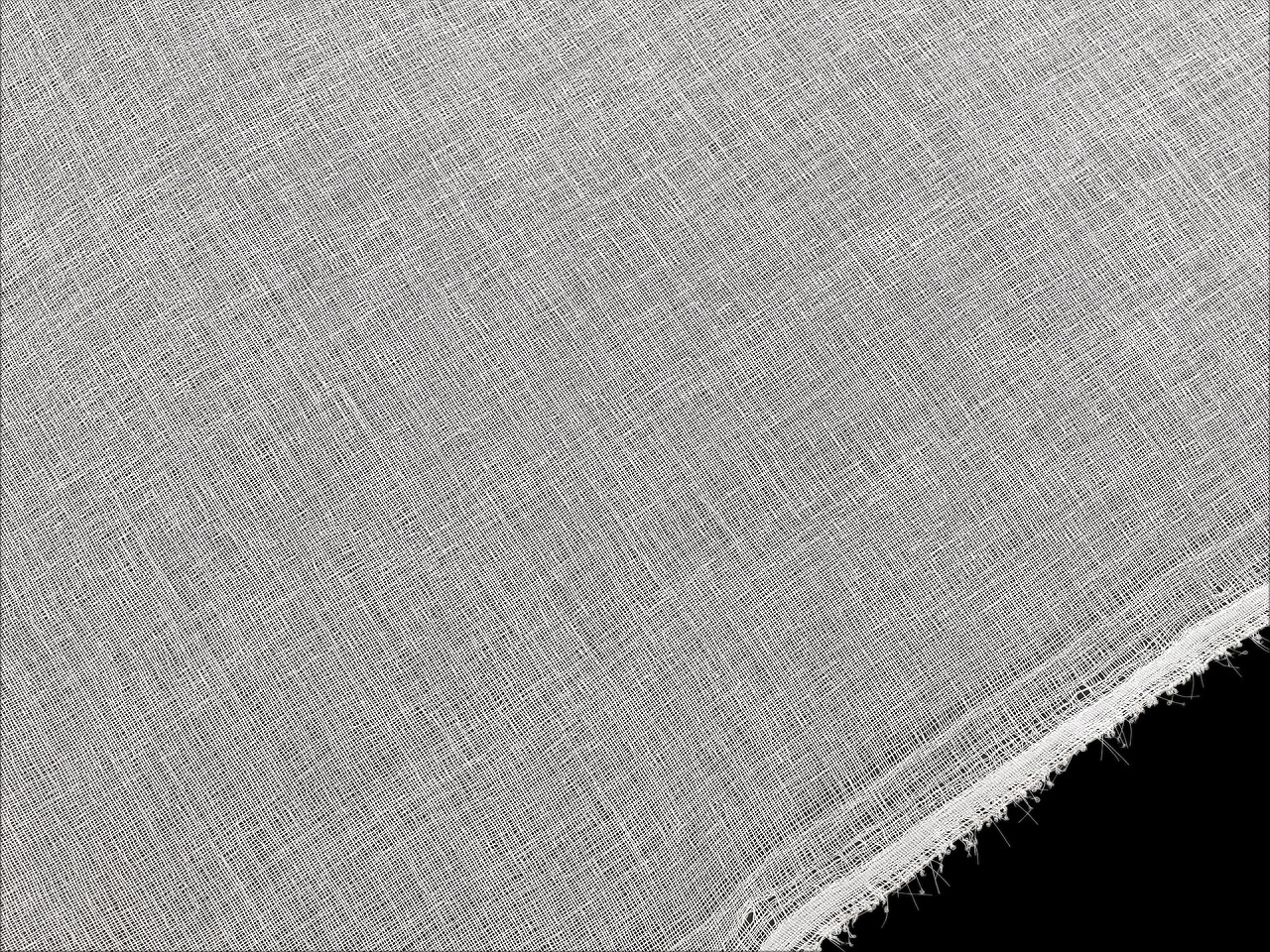 Záclona / voál se strukturou připomínající len šíře 280 cm, střední, Off White