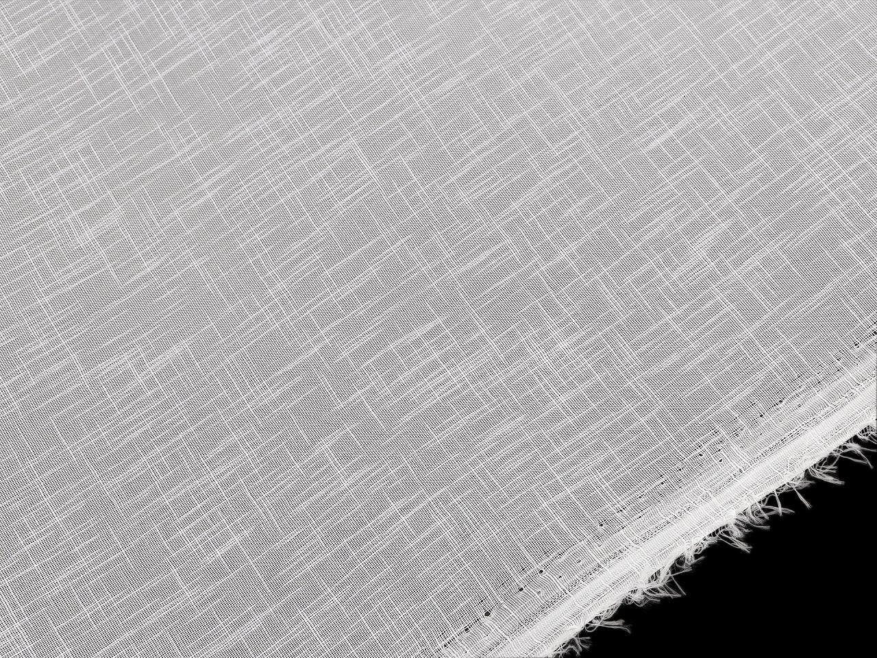 Záclona / voál strukturovaný šíře 285 cm, střední, Off White