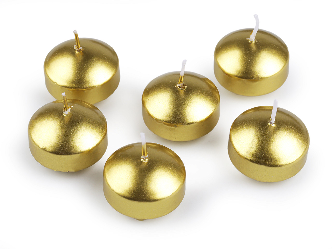 Plovoucí svíčky Ø4,5 cm, střední, 4 bordó perleť