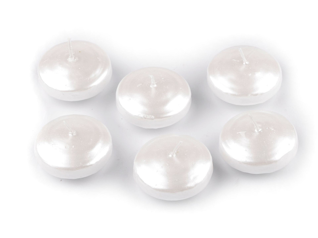 Plovoucí svíčky Ø4,5 cm, střední, 4 bordó perleť