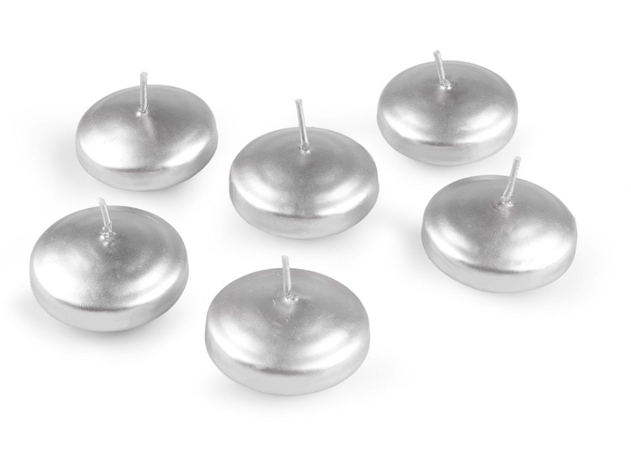 Plovoucí svíčky Ø4,5 cm, střední, 4 bordó perleť