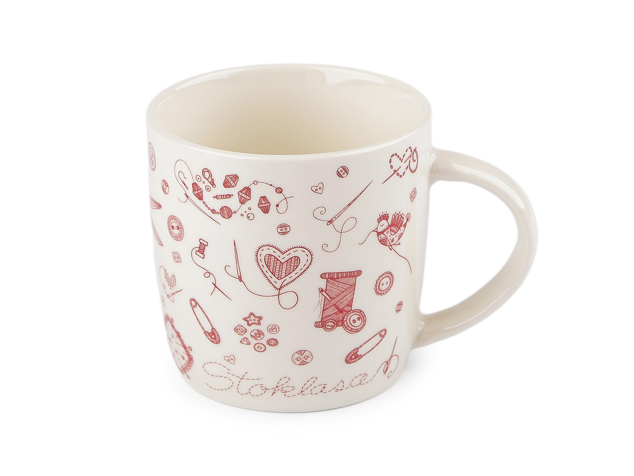 Hrnek Stoklasa v krabičce malý, střední, 1 bílá černá