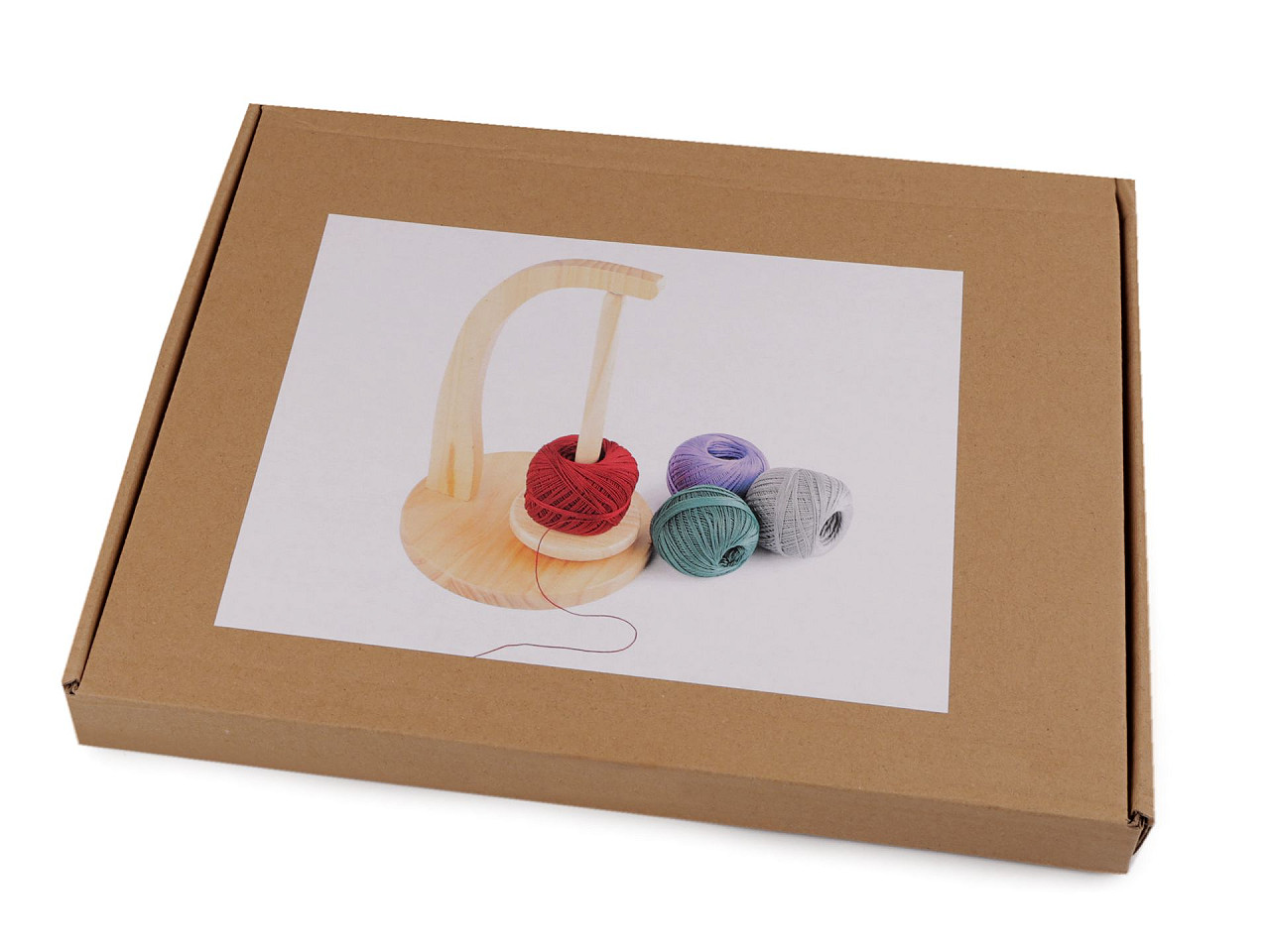 Dřevěný odvíječ přízí, střední, 1 přírodní